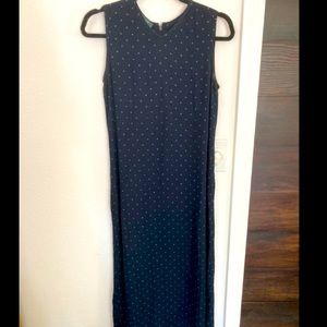 Gorgeous 90s Vintage Ralph Lauren Silk Polka Dot Dress